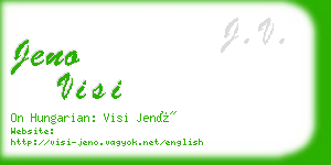 jeno visi business card